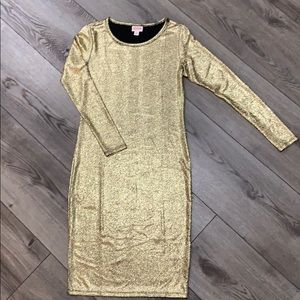 Bodycon gold dress